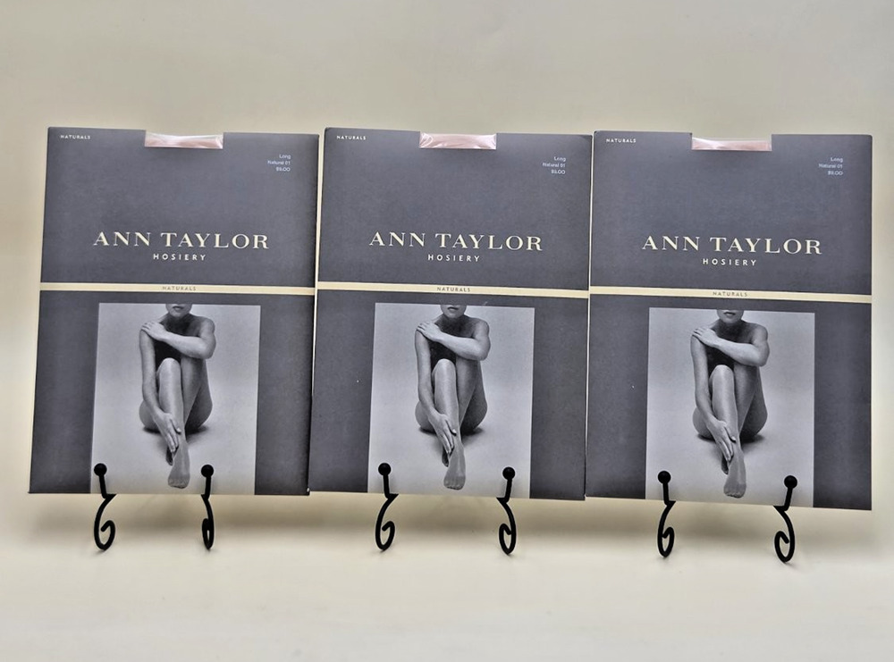 Set 3 Ann Taylor Naturals Sheer Pantyhose Hosiery Panty Womens long Natural